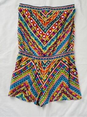 Trina Turk Multi-Color Patterned Swimwear Top